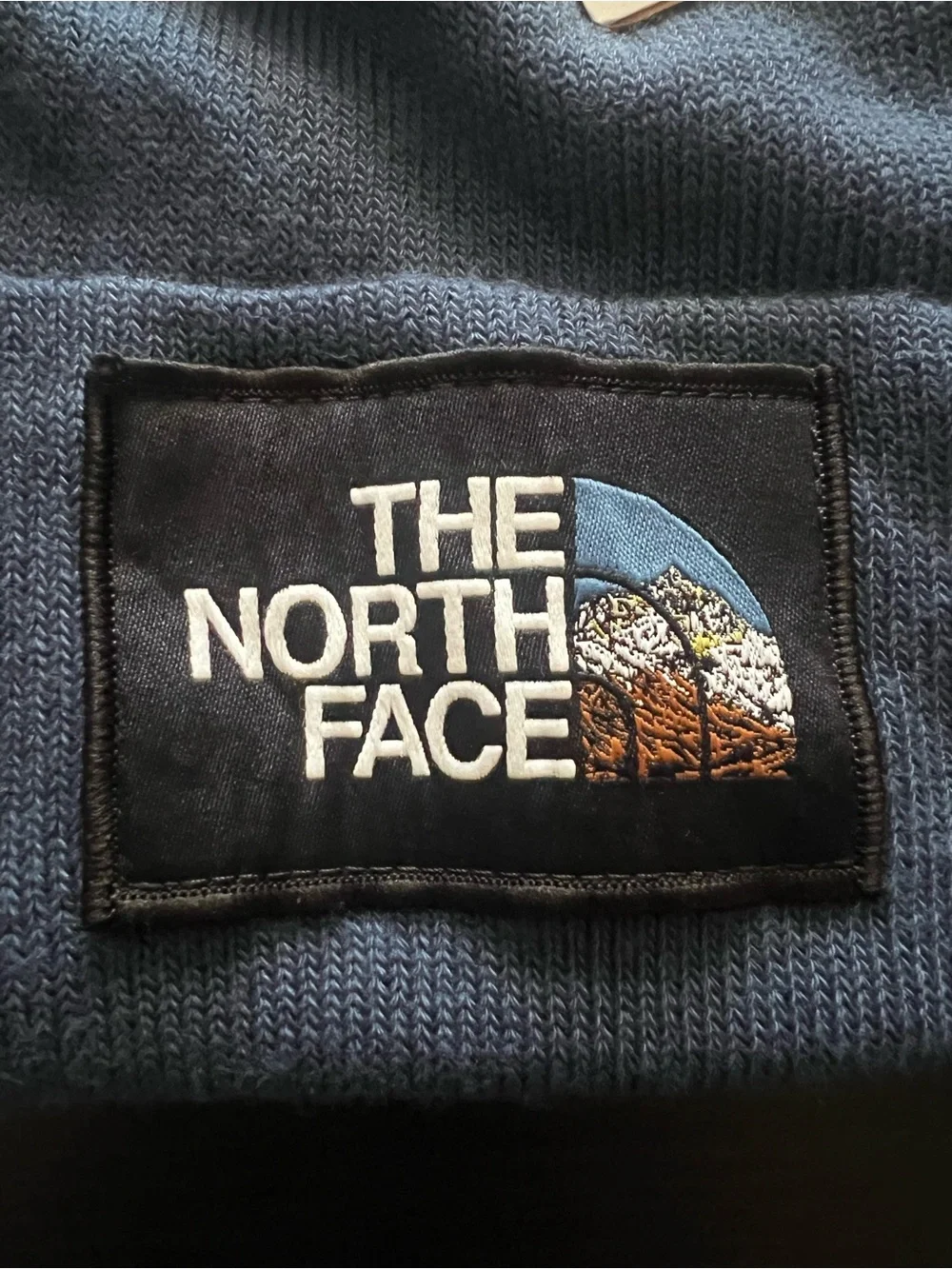 The North Face Men's Navy Blue Cuffed Beanie with Logo Patch